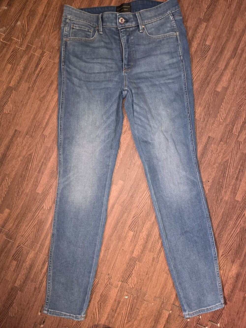 White House Black Market Cashmere Denim High Rise Skinny Jeans Size 10 Medium Wa